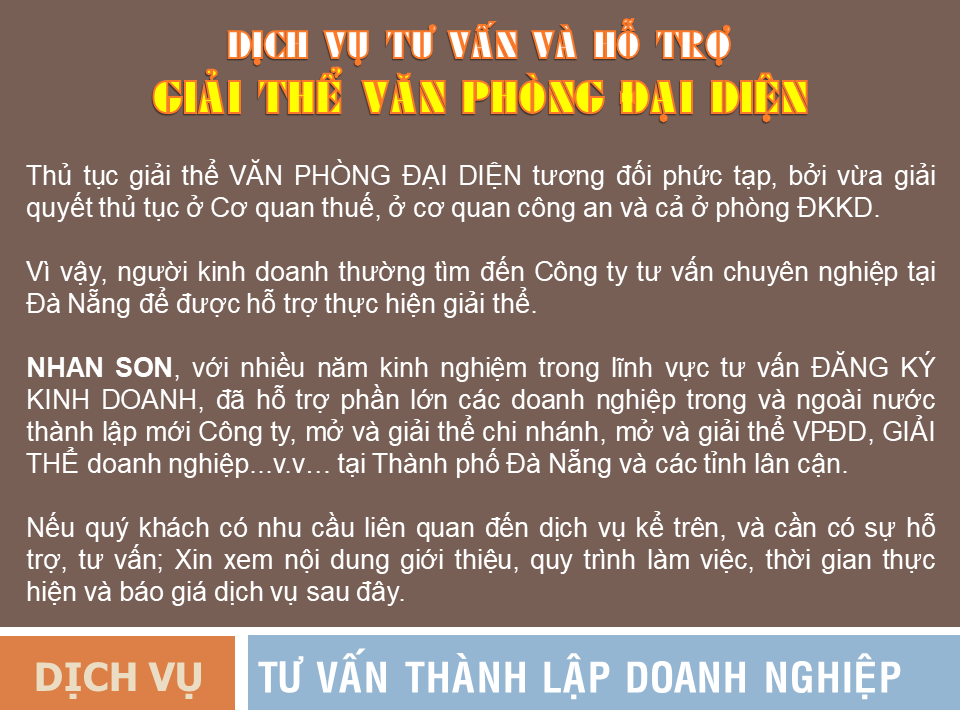 Dịch vụ GIẢI THỂ VPĐD tại Đà Nẵng
